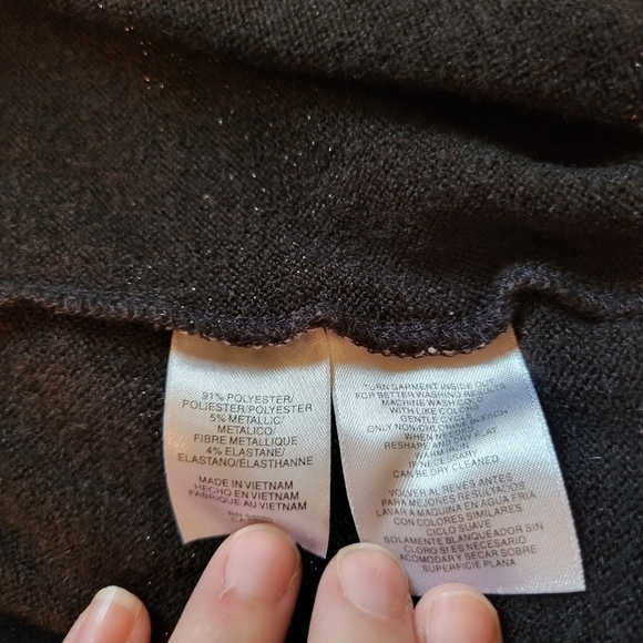 Evan Piccone Black Metallic Open Cardigan - Picture 3 of 4